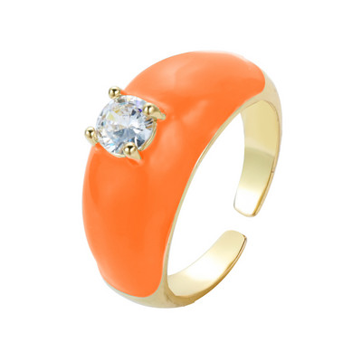 2022 m. INS spalvoti vaivorykštės madingi žiedai moterims, papuošalai pirštais, skaidrūs CZ spalvoti neoniniai emaliai, atviras, reguliuojamas kupolo žiedas