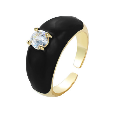 2022 m. INS spalvoti vaivorykštės madingi žiedai moterims, papuošalai pirštais, skaidrūs CZ spalvoti neoniniai emaliai, atviras, reguliuojamas kupolo žiedas