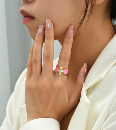 2022 m. INS spalvoti vaivorykštės madingi žiedai moterims, papuošalai pirštais, skaidrūs CZ spalvoti neoniniai emaliai, atviras, reguliuojamas kupolo žiedas