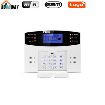 Tuya Wifi Безжична домашна охрана GSM алармена система Дистанционно управление Автоматично набиране на дим PIR сензор за врата Сензор за сирена