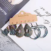 Vintažiniai čigonų bronziniai auskarai, moteriški žavūs etniniai apvalūs auskarai, gėlė, kabantys auskarai, pareiškimai, papuošalai