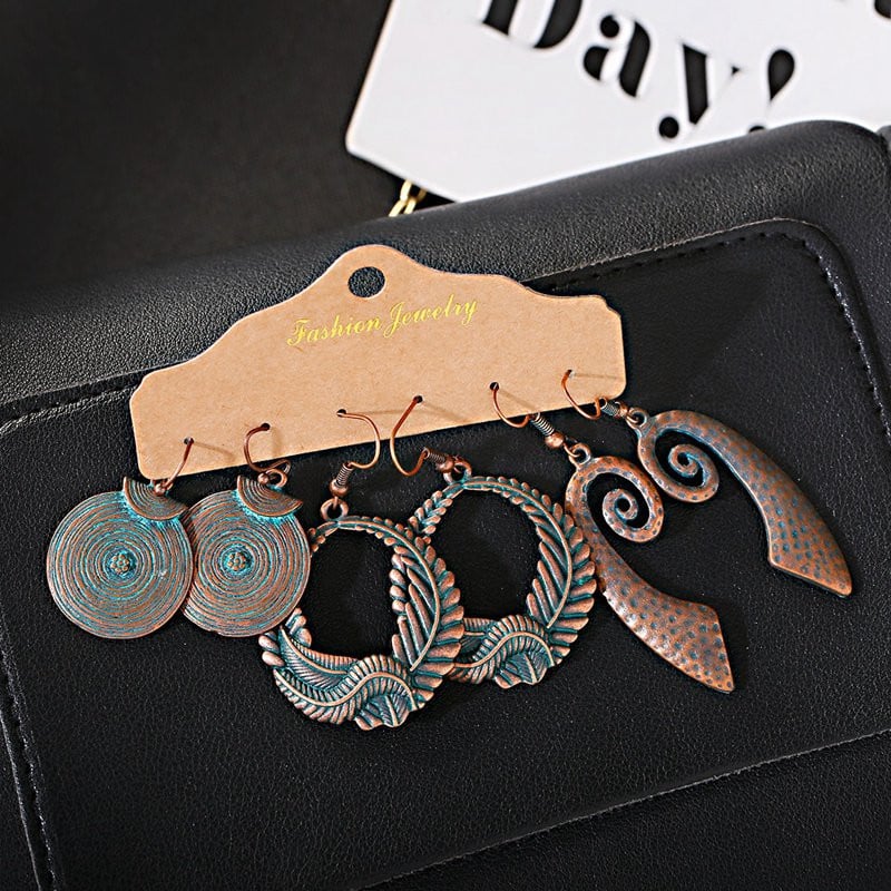 Vintažiniai čigonų bronziniai auskarai, moteriški žavūs etniniai apvalūs auskarai, gėlė, kabantys auskarai, pareiškimai, papuošalai