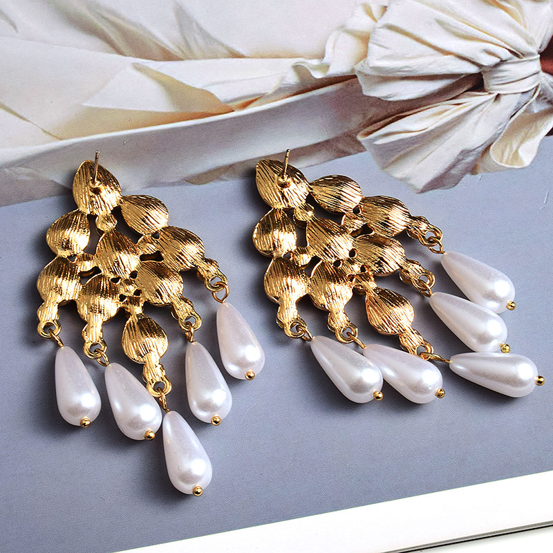 Új stílusok Színes kristálygyöngy lógó fülbevaló kiváló minőségű fém ékszer kiegészítők nőknek nagykereskedés