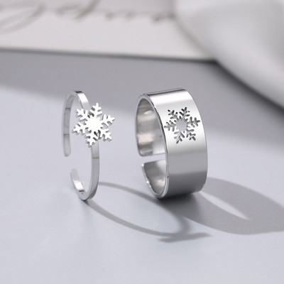 Пръстени от неръждаема стомана Винтидж деликатна пеперуда звезда детелина сърце любовник пръстен за двойка за жени бижута приятелство сватбени подаръци