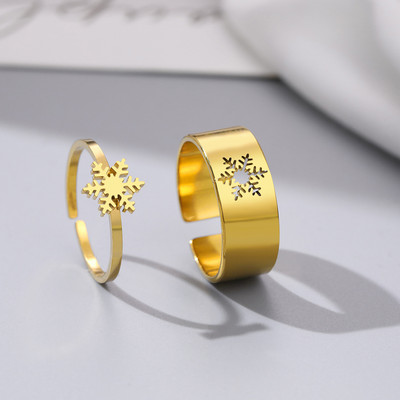 Пръстени от неръждаема стомана Винтидж деликатна пеперуда звезда детелина сърце любовник пръстен за двойка за жени бижута приятелство сватбени подаръци