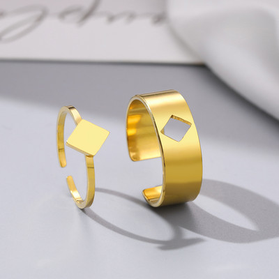 Пръстени от неръждаема стомана Винтидж деликатна пеперуда звезда детелина сърце любовник пръстен за двойка за жени бижута приятелство сватбени подаръци