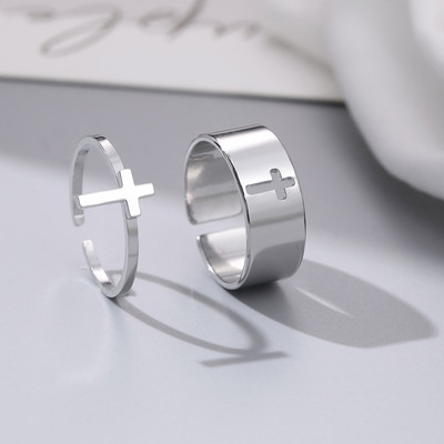 Пръстени от неръждаема стомана Винтидж деликатна пеперуда звезда детелина сърце любовник пръстен за двойка за жени бижута приятелство сватбени подаръци