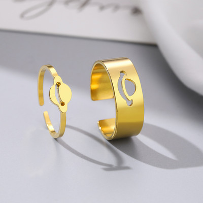 Пръстени от неръждаема стомана Винтидж деликатна пеперуда звезда детелина сърце любовник пръстен за двойка за жени бижута приятелство сватбени подаръци