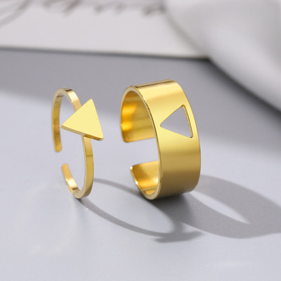 Пръстени от неръждаема стомана Винтидж деликатна пеперуда звезда детелина сърце любовник пръстен за двойка за жени бижута приятелство сватбени подаръци