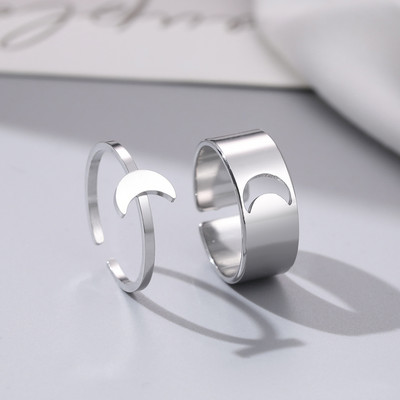 Пръстени от неръждаема стомана Винтидж деликатна пеперуда звезда детелина сърце любовник пръстен за двойка за жени бижута приятелство сватбени подаръци