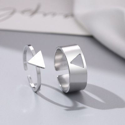 Пръстени от неръждаема стомана Винтидж деликатна пеперуда звезда детелина сърце любовник пръстен за двойка за жени бижута приятелство сватбени подаръци