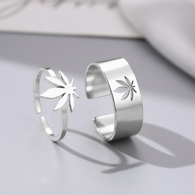 Пръстени от неръждаема стомана Винтидж деликатна пеперуда звезда детелина сърце любовник пръстен за двойка за жени бижута приятелство сватбени подаръци