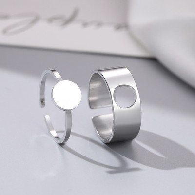 Пръстени от неръждаема стомана Винтидж деликатна пеперуда звезда детелина сърце любовник пръстен за двойка за жени бижута приятелство сватбени подаръци