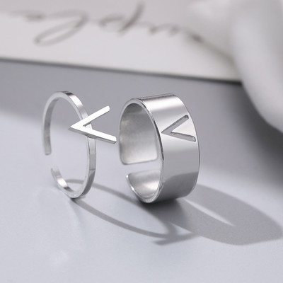 Пръстени от неръждаема стомана Винтидж деликатна пеперуда звезда детелина сърце любовник пръстен за двойка за жени бижута приятелство сватбени подаръци