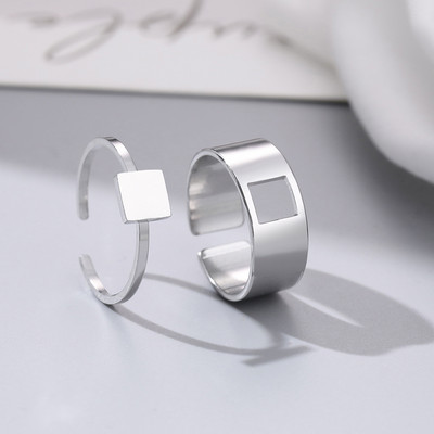 Пръстени от неръждаема стомана Винтидж деликатна пеперуда звезда детелина сърце любовник пръстен за двойка за жени бижута приятелство сватбени подаръци