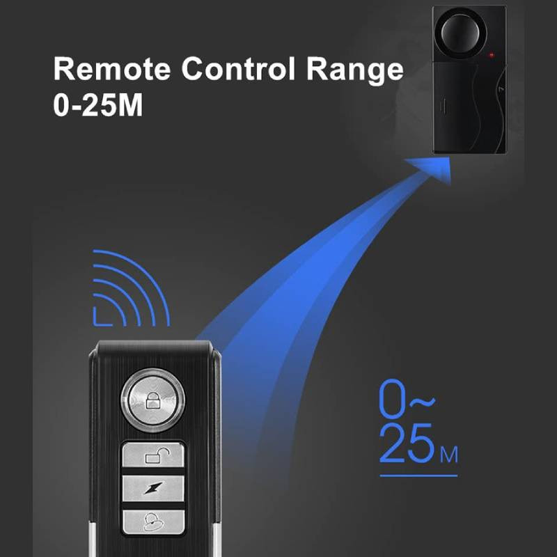 Belaidis motociklo dviračio signalizatorius, apsauga nuo vagystės, su Bluetooth suderinamas nuotolinio valdymo pultas, atsparus vandeniui, ypač garsiai