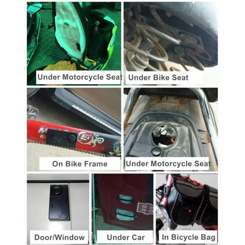 Belaidis motociklo dviračio signalizatorius, apsauga nuo vagystės, su Bluetooth suderinamas nuotolinio valdymo pultas, atsparus vandeniui, ypač garsiai