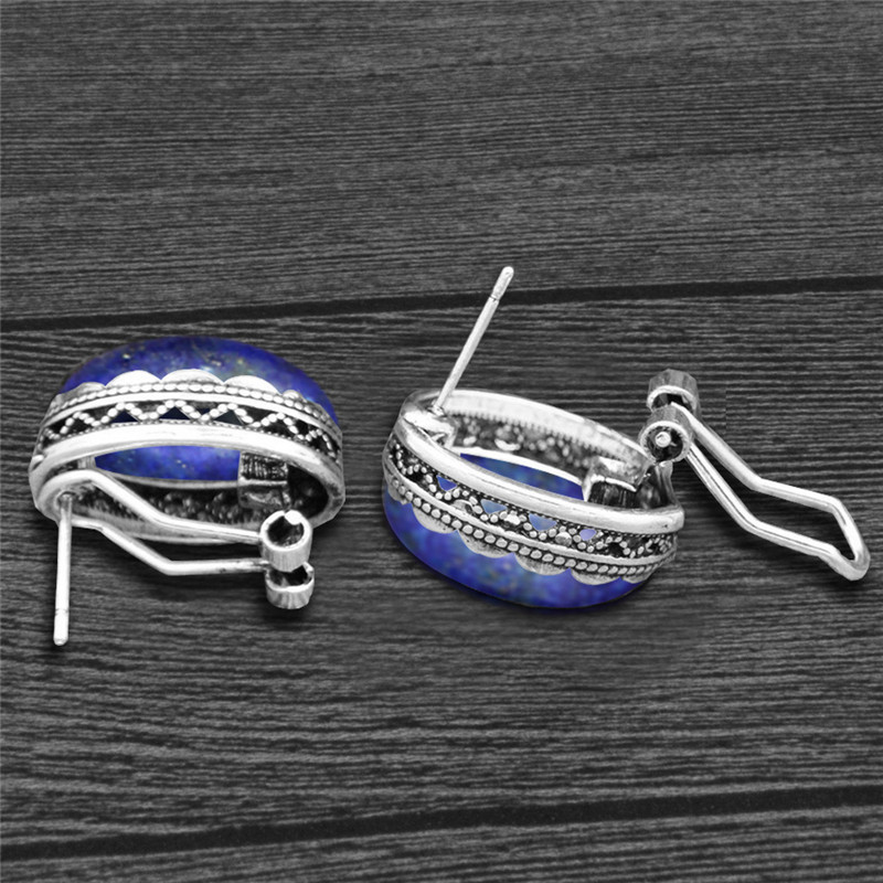 Senoviniai natūralūs Lapis Lazuli karoliai, žiedai, auskarai