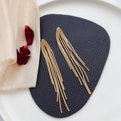 Нови винтидж златни цветни обеци с пискюли с дълга нишка и капки за жени Геометрични корейски модни луксозни Pendientes Парти бижута Aros