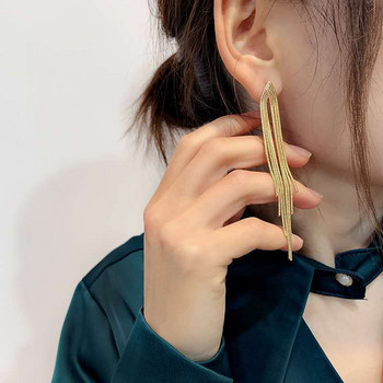 Нови винтидж златни цветни обеци с пискюли с дълга нишка и капки за жени Геометрични корейски модни луксозни Pendientes Парти бижута Aros