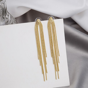 Νέα vintage χρυσά σκουλαρίκια με φούντα με μακριά κλωστή για γυναίκες Γεωμετρική κορεατική μόδα Πολυτελή Pendientes Party Jewelry Aros