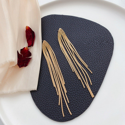 Нови винтидж златни цветни обеци с пискюли с дълга нишка и капки за жени Геометрични корейски модни луксозни Pendientes Парти бижута Aros