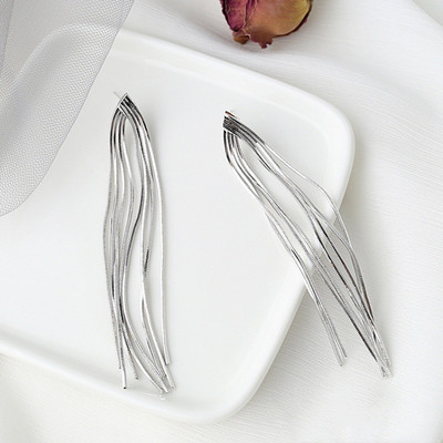 Нови винтидж златни цветни обеци с пискюли с дълга нишка и капки за жени Геометрични корейски модни луксозни Pendientes Парти бижута Aros