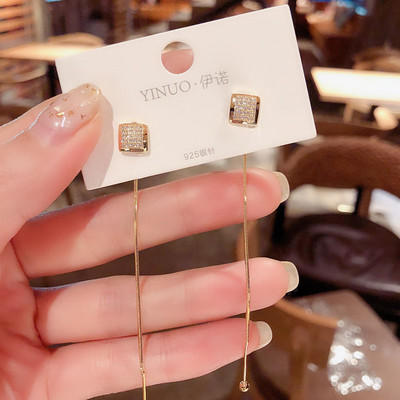 Нови винтидж златни цветни обеци с пискюли с дълга нишка и капки за жени Геометрични корейски модни луксозни Pendientes Парти бижута Aros