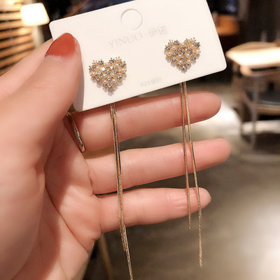 Нови винтидж златни цветни обеци с пискюли с дълга нишка и капки за жени Геометрични корейски модни луксозни Pendientes Парти бижута Aros