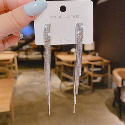 Нови винтидж златни цветни обеци с пискюли с дълга нишка и капки за жени Геометрични корейски модни луксозни Pendientes Парти бижута Aros