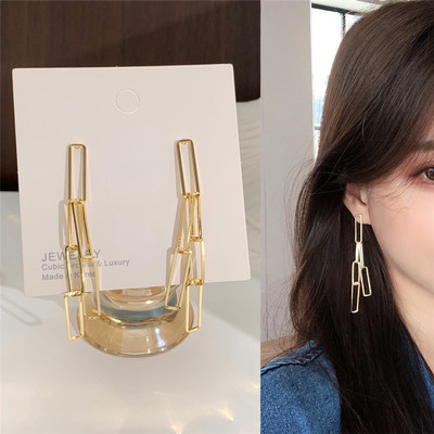 Нови винтидж златни цветни обеци с пискюли с дълга нишка и капки за жени Геометрични корейски модни луксозни Pendientes Парти бижута Aros