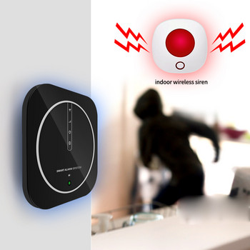 Tuya WiFi GSM Σύστημα συναγερμού για διαρρήξεις στο σπίτι Μαύρος κωδικός πρόσβασης Αισθητήρας πόρτας πληκτρολογίου Smart Life APP Alexa Google Home