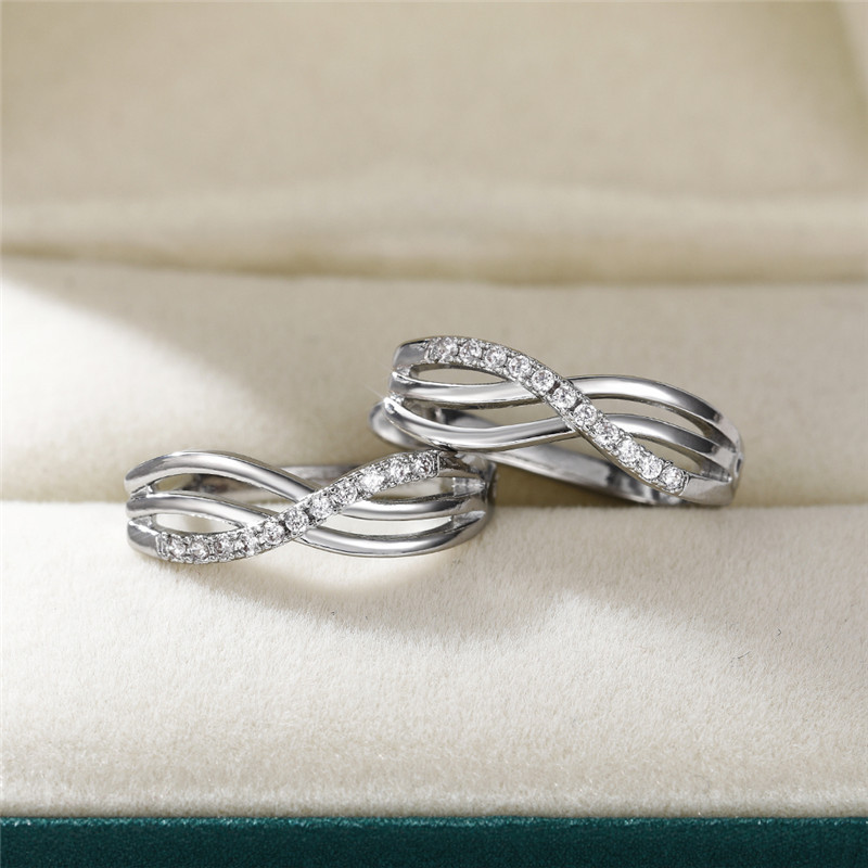 „Huitan Fancy“ sidabrinės spalvos lanko auskarai su krištoliniu CZ akmeniu Naujo dizaino moteriški ausų priedai Universalūs „Statement“ papuošalai