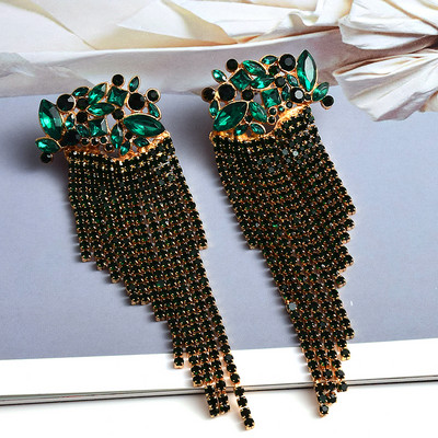 Ново пристигане, дълги цветни кристални верижки, обеци с пискюли, висококачествени модни висулки, бижута, аксесоари за жени