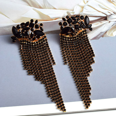 Ново пристигане, дълги цветни кристални верижки, обеци с пискюли, висококачествени модни висулки, бижута, аксесоари за жени