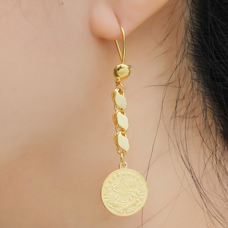 Luxus szett nyaklánc karkötő fülbevaló gyűrű érme lánc esküvői ékszer készlet nőknek Csúcskategóriás ajándékok