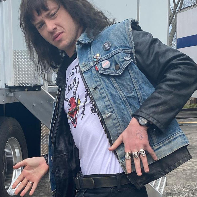 Karšti baisių filmų papuošalai Eddie Munson Žiedų aksesuarai „Hellfire“ klubo žiedai vyrams Dovanos Vintažiniai pankų kaukolės žiedai papuošalai gerbėjams Dovana