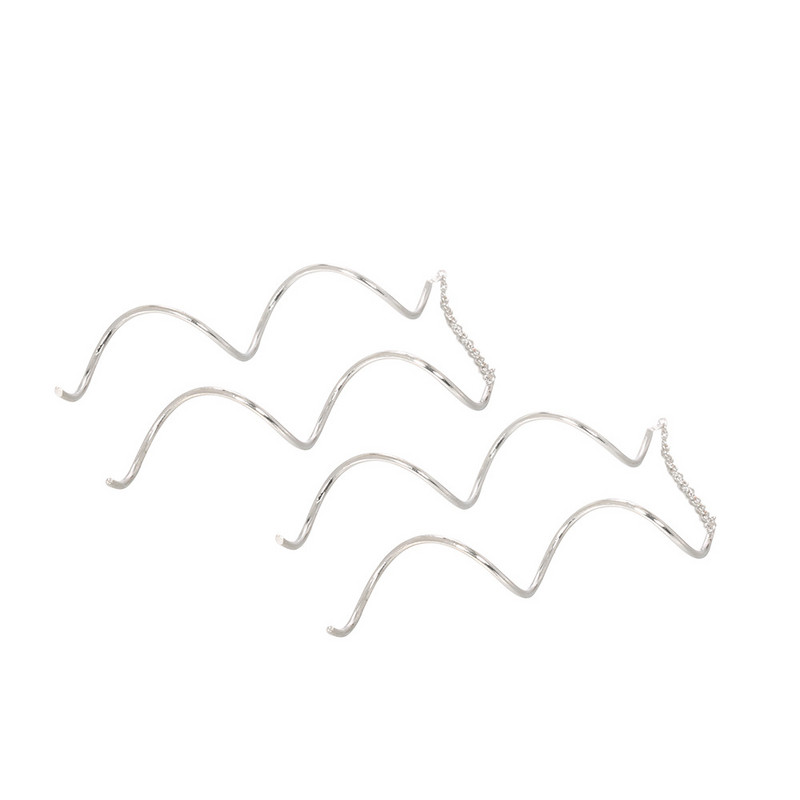 Egyedi csavart rúd hosszú vonalú láncfülbevaló lelógó fülbevaló női divatos egyszerű ékszer ajándék 1 pár