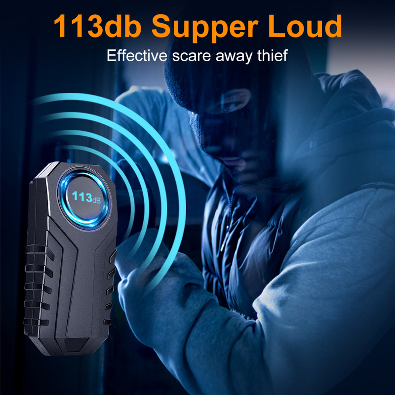 Camluxy bežični alarm za bicikl, sirena, vodootporni protuprovalni daljinski upravljač, vibracijski alarm za bicikl, motocikl, električni skuter