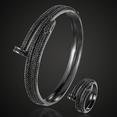 Zlxgirl Vario papuošalų rinkiniai Moterų Meilė Apyrankės Žiedas Vestuvių Papuošalų rinkiniai AAA Kubinis cirkonis vestuvių vestuvių aksesuarų rinkiniai