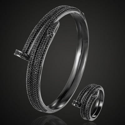 Zlxgirl Vario papuošalų rinkiniai Moterų Meilė Apyrankės Žiedas Vestuvių Papuošalų rinkiniai AAA Kubinis cirkonis vestuvių vestuvių aksesuarų rinkiniai