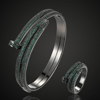 Zlxgirl Vario papuošalų rinkiniai Moterų Meilė Apyrankės Žiedas Vestuvių Papuošalų rinkiniai AAA Kubinis cirkonis vestuvių vestuvių aksesuarų rinkiniai