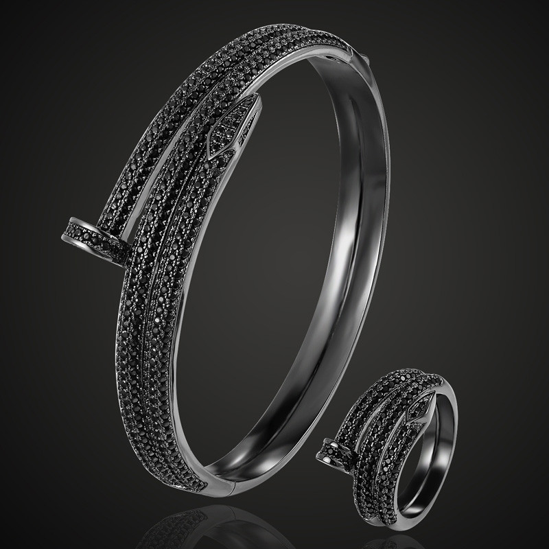 Zlxgirl Vario papuošalų rinkiniai Moterų Meilė Apyrankės Žiedas Vestuvių Papuošalų rinkiniai AAA Kubinis cirkonis vestuvių vestuvių aksesuarų rinkiniai