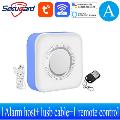 WiFi koduvalve häiresüsteem Tuya Gateway 433MHz traadita detektor Host sissemurdmisalarm Smart Life APP juhtimine Alexa ja Google