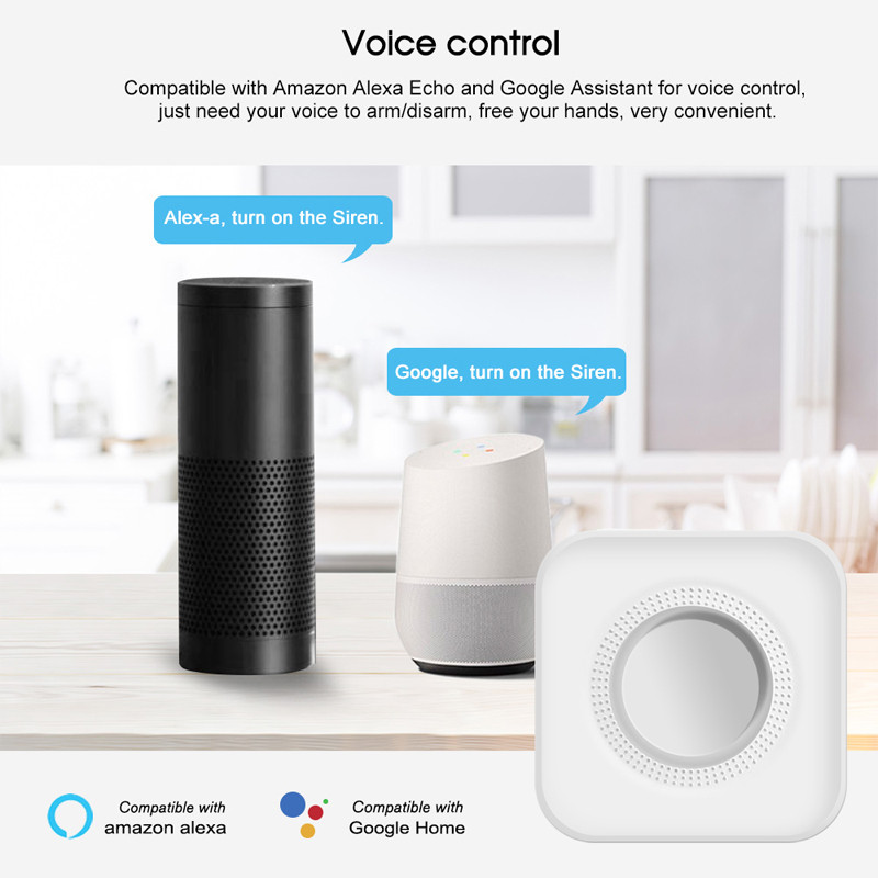 WiFi koduvalve häiresüsteem Tuya Gateway 433MHz traadita detektor Host sissemurdmisalarm Smart Life APP juhtimine Alexa ja Google