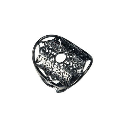 Skyrim reguliuojamo aukso spalvos geometrinis filigraninis gėlių žiedas moterims, nerūdijančio plieno vintažiniai pirštų žiedai, 2023 m. madingi papuošalai