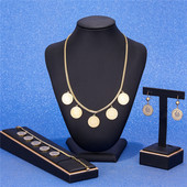 LUIZADA 2022 Gegužės mėn. karštai parduodami aksesuarai vestuvinių papuošalų rinkinys moterims Moneta Nerūdijantis plienas su Brave Cock Kaklo papuošalas Auskarai