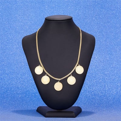 LUIZADA 2022 Gegužės mėn. karštai parduodami aksesuarai vestuvinių papuošalų rinkinys moterims Moneta Nerūdijantis plienas su Brave Cock Kaklo papuošalas Auskarai