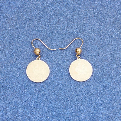 LUIZADA 2022 Gegužės mėn. karštai parduodami aksesuarai vestuvinių papuošalų rinkinys moterims Moneta Nerūdijantis plienas su Brave Cock Kaklo papuošalas Auskarai