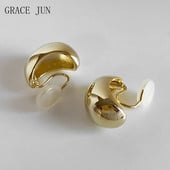 Νέα άφιξη 18 καρατίων χρυσό κλιπ σε χωρίς τρυπημένα σκουλαρίκια Μοντέρνο γυναικείο statement Σκουλαρίκια με δάκρυ μανσέτα Fake piercing ear clip